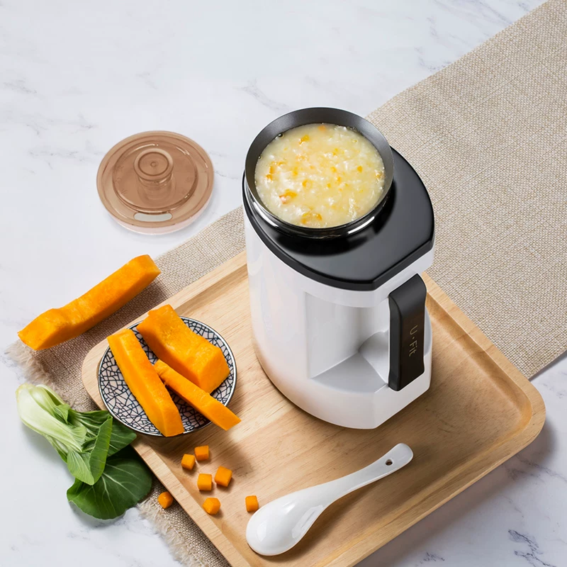 Slow Cooker Ceramic - 1인용 전기 스튜 냄비, 타이머 포함,