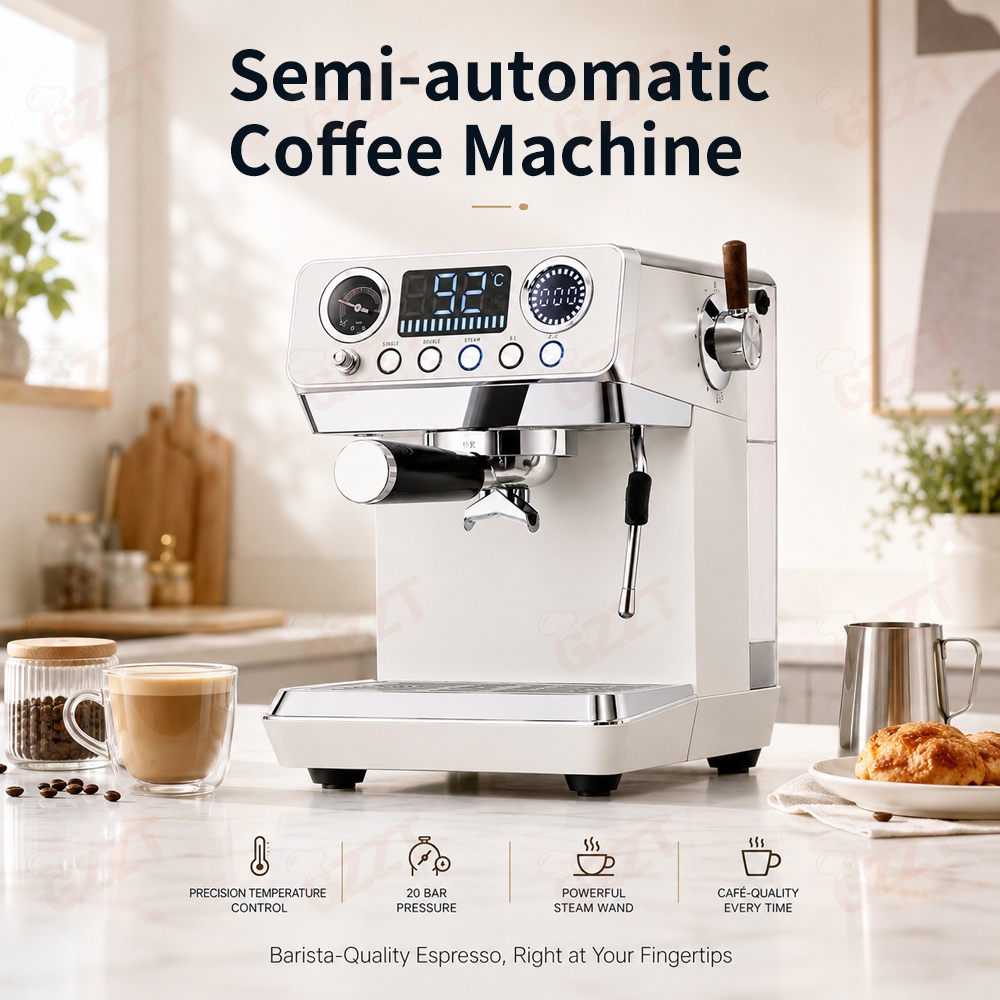 Espresso Machine Semi Auto - GZZT 반자동 에스프레소 커피 머신, PID