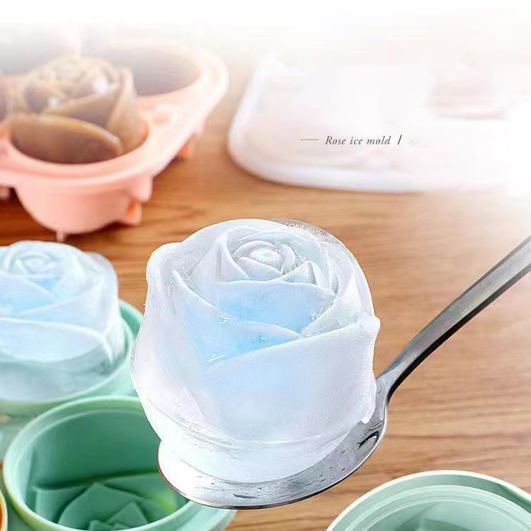 Kitchen Appliances And Utensils - 3D 로즈 아이스 몰드 4 홀