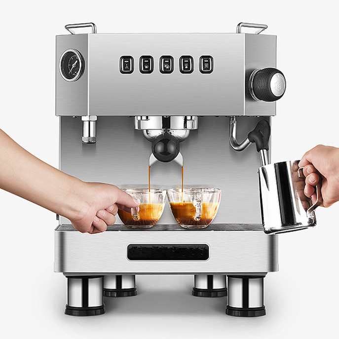 Espresso Machine Semi Auto - 클래식 이탈리아 반자동 카페테라 밀크 필터