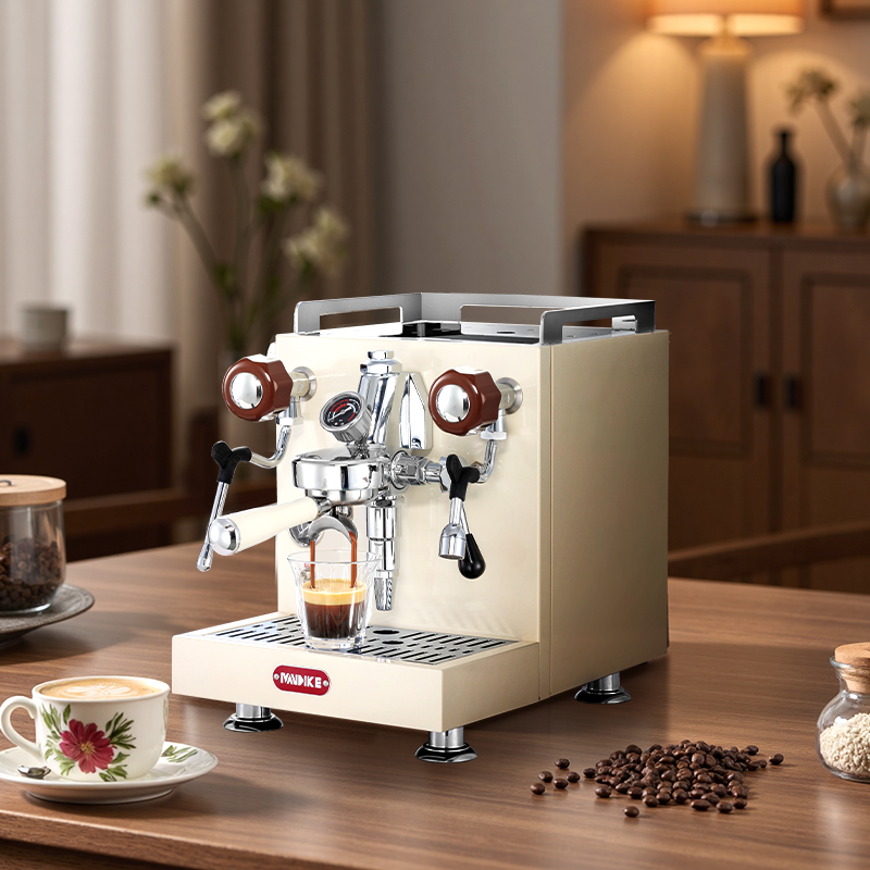 Espresso Machine Semi Auto - MDK 화이트 58mm 듀얼 보일러 커피