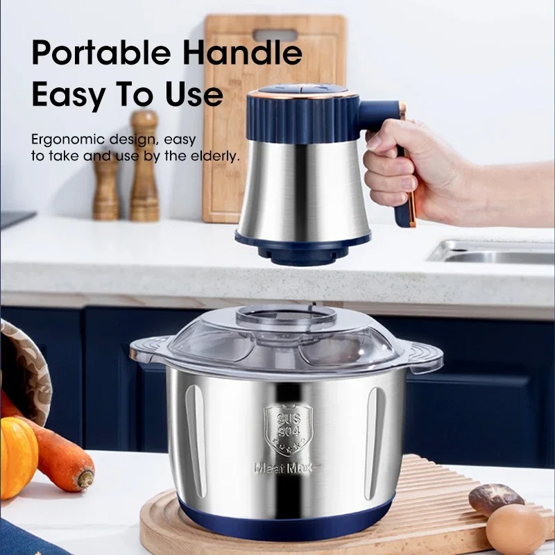 Food Processor Large - 5L 대용량 전기 고기 분쇄기, 다기능