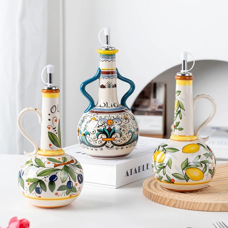 Kitchen Appliances And Utensils - 세라믹 오일병 간장병 양념통 주방용품 북유럽식