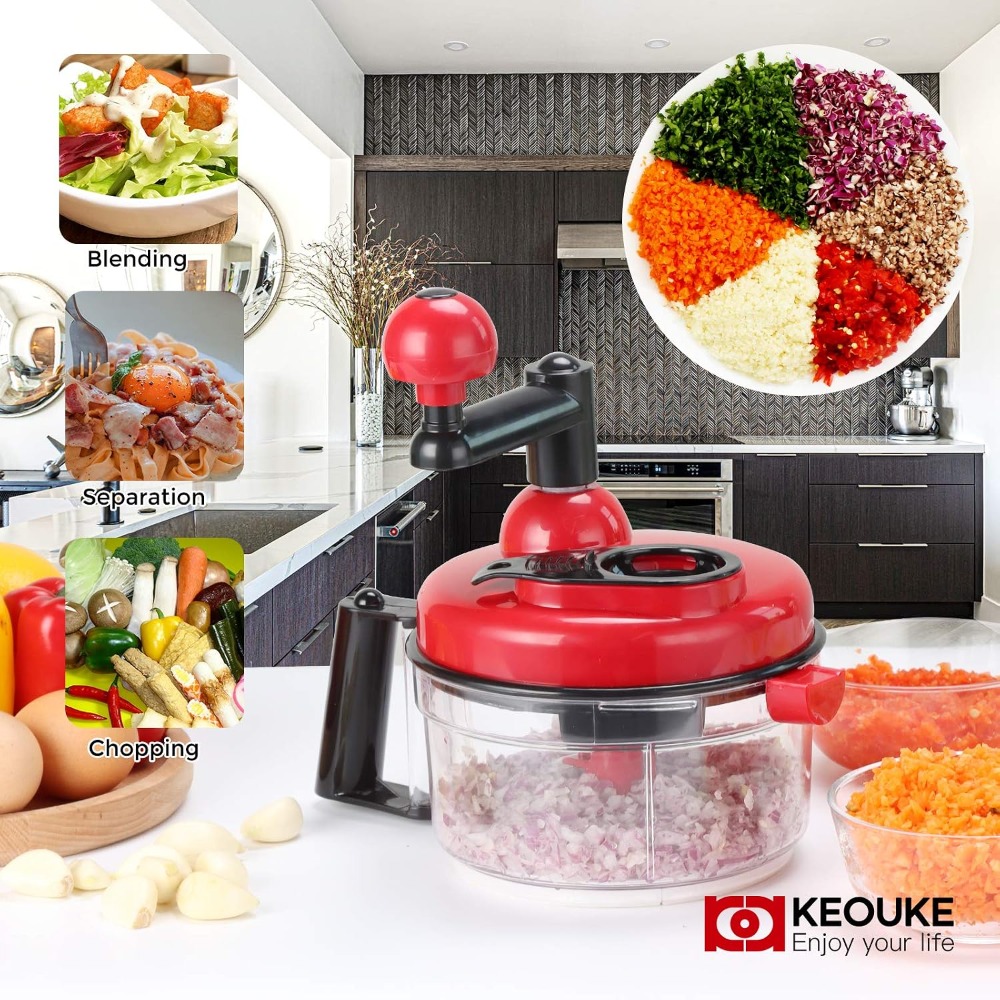 핸드 크랭크 푸드 초퍼 - 계란 분리기가 있는 수동 푸 - Food Processor Large 리뷰 및 가격