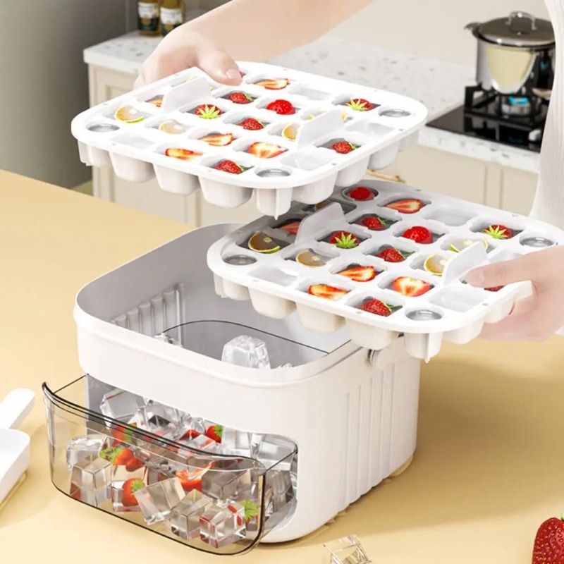 50큐브 제빙기 대용량 이중층 얼음 제조기, 쉽게 누르 - Food Processor Large 리뷰 및 가격