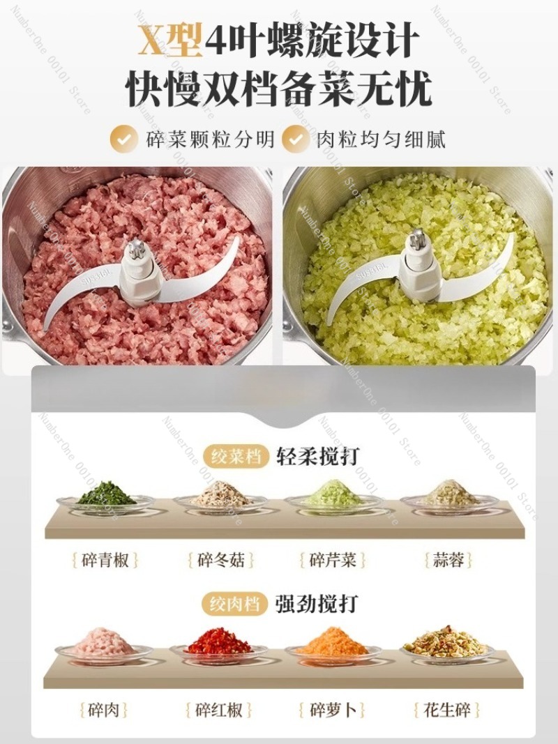 스테인리스 스틸 고기 분쇄기 가정용 완전 자동 다기능  - Food Processor Large 리뷰 및 가격