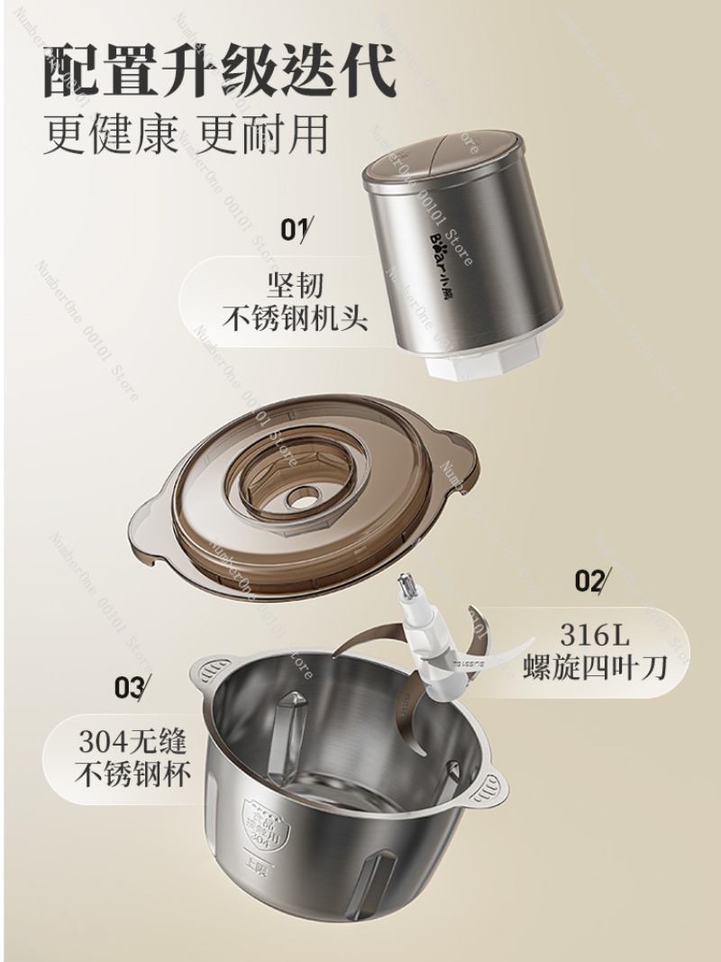 스테인리스 스틸 고기 분쇄기 가정용 완전 자동 다기능  - Food Processor Large 리뷰 및 가격