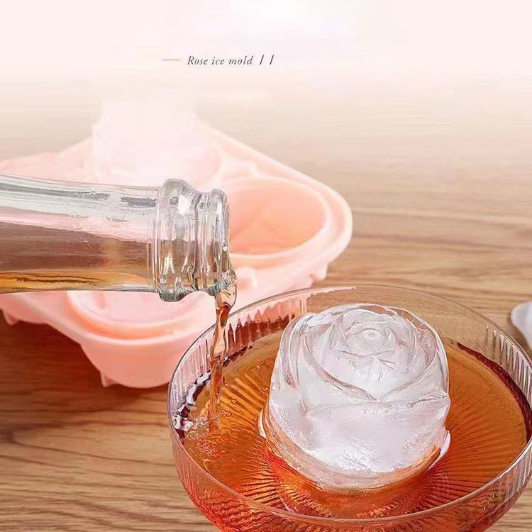 3D 로즈 아이스 몰드 4 홀 아이스 큐브 트레이 몰드 - Kitchen Appliances And Utensils 리뷰 및 가격