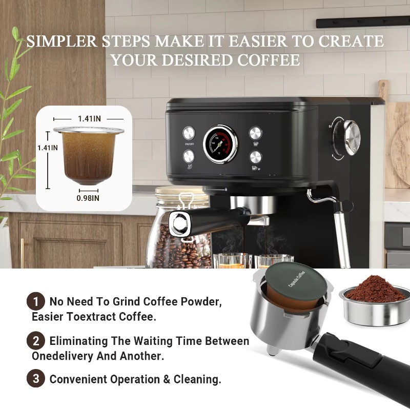 반자동 에스프레소 커피 머신(우유 거품기 포함)은 가정 - Espresso Machine Semi Auto 리뷰 및 가격