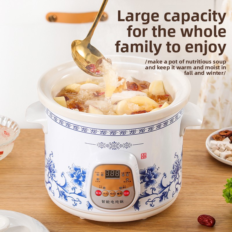 건강을 지켜주는 전기 슬로우 쿠커, 국 냄비, 자색 점 - Slow Cooker Ceramic 리뷰 및 가격