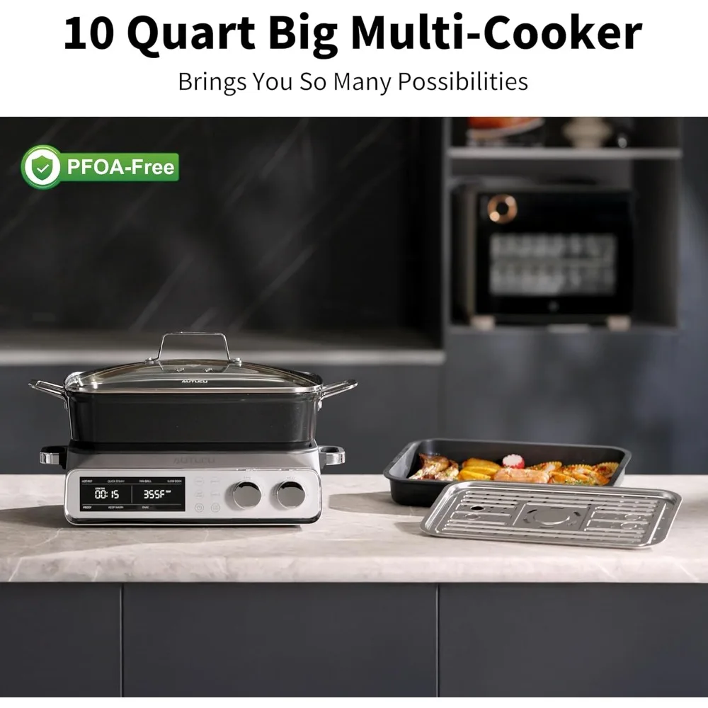 미국 배송 프로그래밍 가능 슬로우 쿠커 멀티쿠커 10쿼 - Slow Cooker Ceramic 리뷰 및 가격