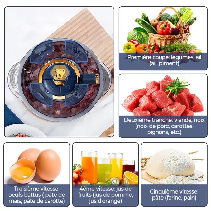 5L 대용량 전기 고기 분쇄기, 식품 분쇄기, 야채 다 - Food Processor Large 리뷰 및 가격
