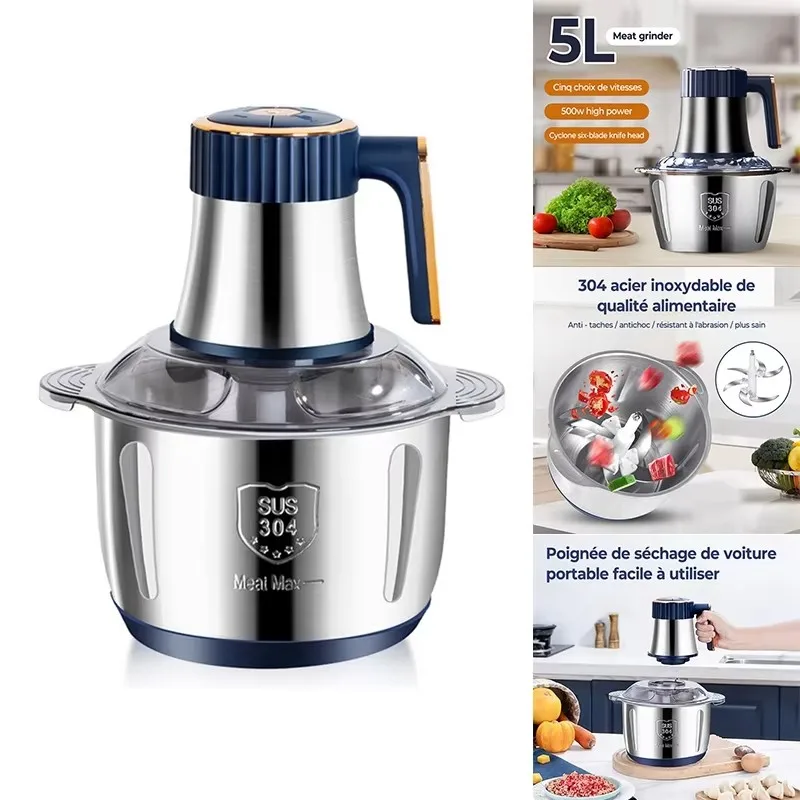 5L 대용량 전기 고기 분쇄기, 식품 분쇄기, 야채 다 - Food Processor Large 리뷰 및 가격